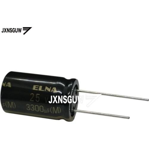 10PCS Original ELNA RA3 25V3300UF 16X25MM audio Aluminum electrolytic capacitor 3300uF/25V 85 degrees 3300uF 25v ra3
