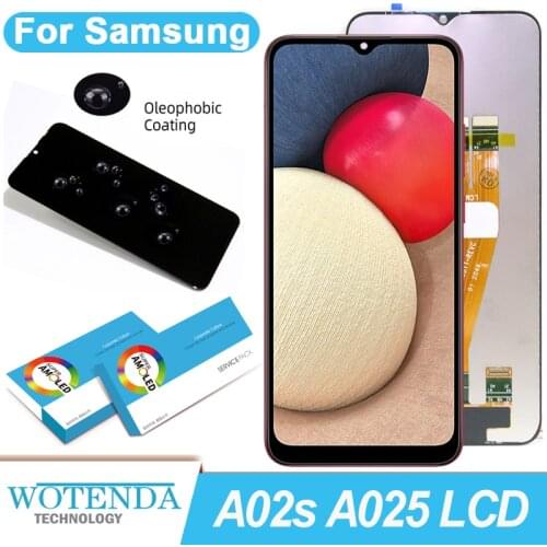 100% Original 6.5'' AMOLED Display for Samsung Galaxy A02s A025M A025F/DS A025G/DS A025M Full LCD Touch Screen Repair Parts