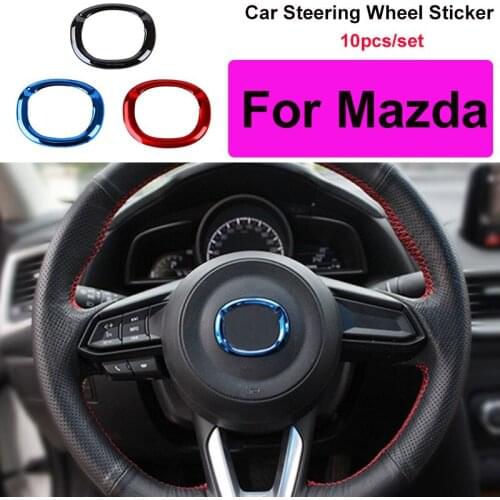 3D Auto Car Steering Wheel Emblem Sticker Car Interior for Car Logo Atenza Axela CX4 CX5 Rx8 Rx7 Mx3 Mx5 Cx9 Cx7 Protege Speed 6