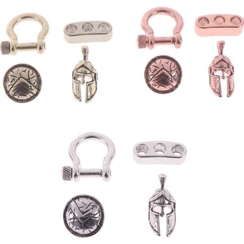 4pcs / set umbrella rope bracelet pendant beads for Paracord bracelet accessories DIY pendant buckle