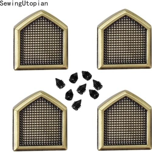 4PCS Metal Zipper Clip End Decoration Screws Bag Handbag DIY Clasp Strap Tail Handmade Hardware Silver Bronze Buckles