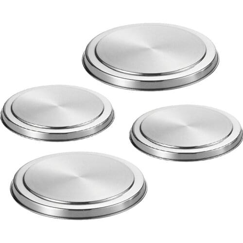 4Pcs Stainless Steel Hob Covers Stove Plate Top Cooker Protector Kit Set Utensils 17/21CM Kitchen Accessories