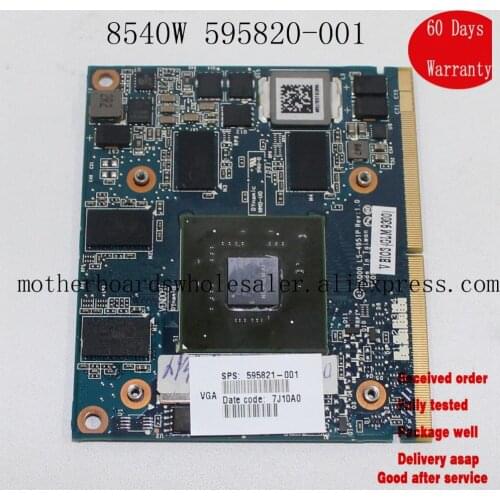 595820-001 Graphics Card For HP VIDEO CARD 1GB LS-4951P ELITEBOOK 8540W 8540P SERIES