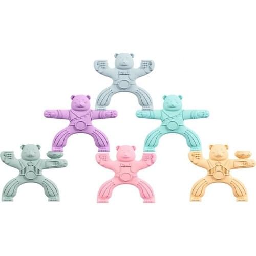 6Pcs Baby Boys Girls Silicone Teething Toys Cartoon Shape Food Grade Material Kids Soft Teether Blocks Preschool Toy