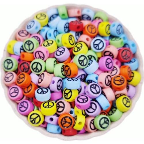 60Pcs 4*7mm Peace Shape Loose Beads DIY For Jewelry Making Necklace Bracelet Wholesale Pendant
