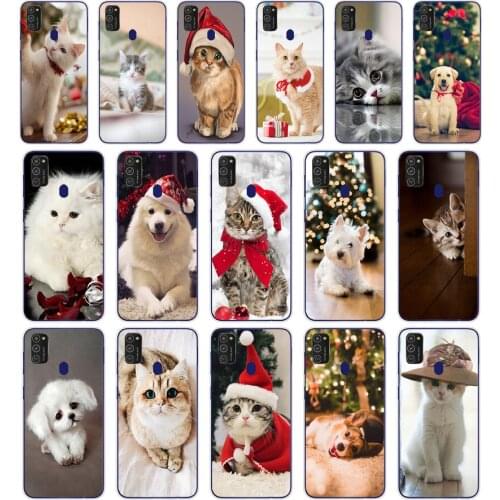 95SD New Year Gifts Cute Cats Soft Silicone Tpu Cover phone Case for Samsung Galaxy M11 M21 A20 A20E A20S S10 S20 Plus