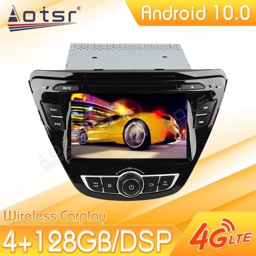 Android 10 Car Multimedia Stereo Player For Hyundai Elantra 2014 2015 Tape Radio Recorder Auto GPS Navi Head Unit No 2Din 2 Din