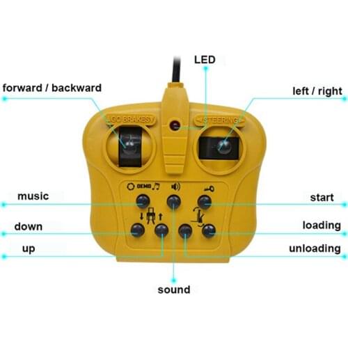 Free Shipping Big Size 1:8 11CH RC Forklift Truck Crane RTR Engineer Vehicle Toys Kids Remote Control Car Toy Boy Birthday Gift