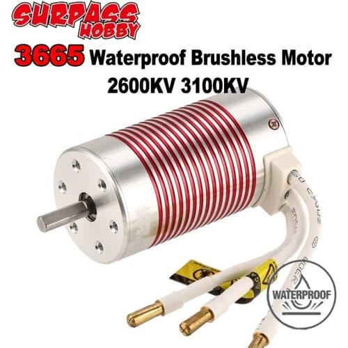 Surpass Hobby Brushless Waterproof Motor 3665 Hi-Torque Gear Motor 3100KV 2600KV for Traxxas HSP Redcat 1/10 RC Car Truck Model