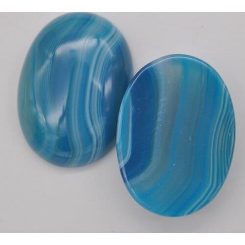 30x22MM Blue Veins Carnelian Stone Bead Oval Cabochon CAB GEM Jewelry Making (2pcs/lot) H068