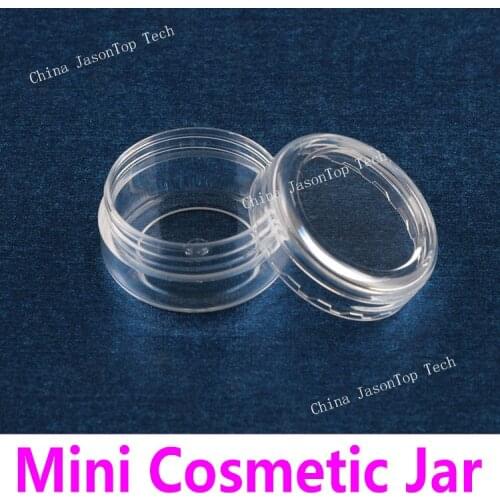 10pcs Cosmetic Bottles Travel Cream Jars Empty Makeup Box Plastic Container Round Bead Storage Bottle Powder Mini Sub Pot Clear