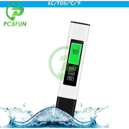 Digital Water Quality Tester PH TDS EC Meter Pen 0-9990ppm Multifunctional Water Purity Temperature Meter for Aquarium