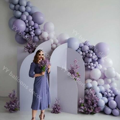 DIY GLOBAL Balloons Garland Arch Macaron Latex Purple Balloon Baby Shower Girl Birthday Party Wedding Globo Inflator Decoration