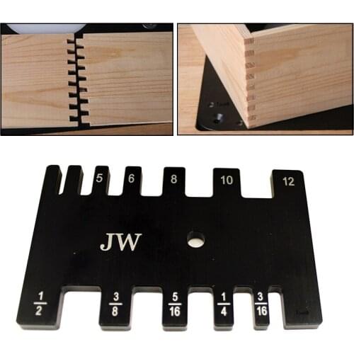 Woodworking Tenon Caliper Measuring Ruler High Precision Metric Inch Card Gauge Aluminum For Wood Work Router Table Saw DIY Tool