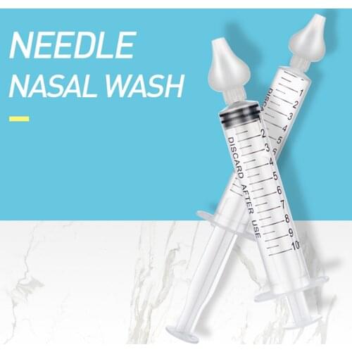2Pcs Needle Tube Nasal Aspirator Baby Care Nasal Aspirator Cleaner 10ML Baby Rhinitis Nasal Washer