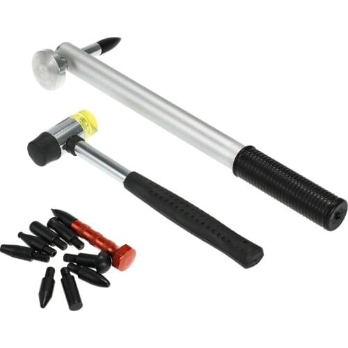 Car Paintless Dent Repair Tool Dent Removal Repair Hammer Tap Down Pen 9Pcs Head