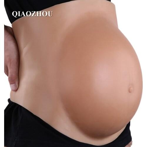 4~5 months fake pregnant belly high quality real skin silicone tummy invisible