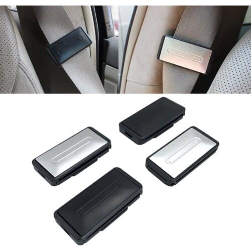 JEAZEA Universal Car Safety Seat Belt Fixing Holder Clip Clamp Belt Strap Shoulder Pads Adjustable For VW Audi Toyota Mazda
