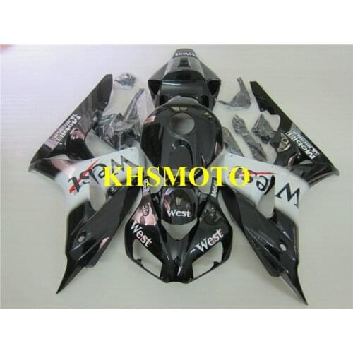 Motorcycle Fairing Kit for HONDA CBR1000RR 06 07 CBR 1000RR 2006 2007 CBR1000 ABS White gloss black Fairings set+7gifts HK33