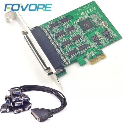 PCI-e to 8 ports Serial port DB9 RS232 Expansion Card PCI express Serial port RS-232 RS 232 adapter PCI e PCIe converter