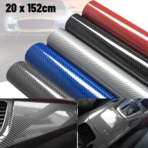 Hot Selling Car Styling DIY High Glossy 6D Carbon Fiber Vinyl Wrap Film Motorcyle Automobiles Car Sticker and Decals Accessorise