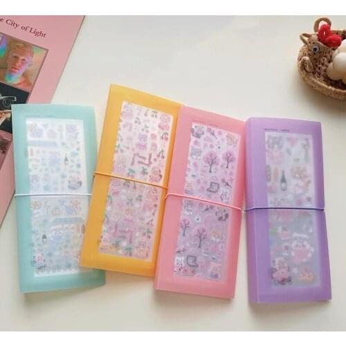 MINKYS Candy Color Kawaii Bonds Stickers Bills Storage Collect Desktop Organizer Book School Stationery