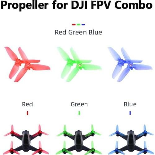 Multicolor Propeller for DJI FPV Combo Drone Replacement Flight Props Black Blade Wing Fans Blue Red Green Spare Parts Accessory