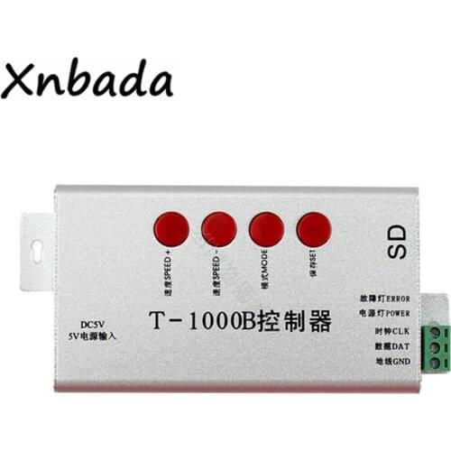 WS2811 WS2812B T-1000B Full Color SD Card Led Controller 2048Pixels For WS2813 WS2815 Led Strip Light DC5V Input