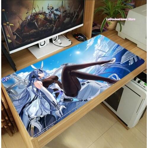Hot Anime New Jersey Azur Lane Big Mouse Pad Laptop Mice Mat Tabletop Abstinence Department Keyboard Mat Anti-Slip Playmat Gift