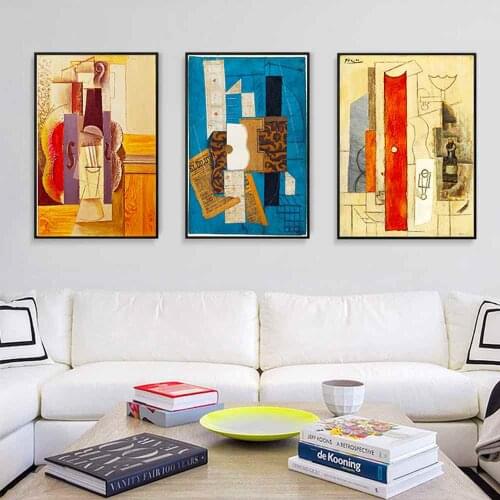 HAOCHU Pictorial Montage Poster For Living Room Home Decor Painting Print Poster Simple Nordic Wall Picture Canvas Painting