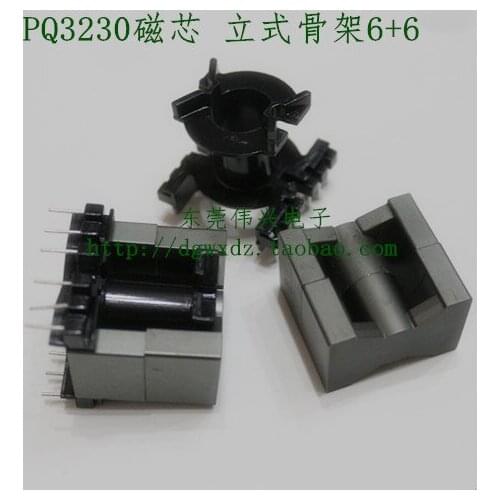PQ3230 ferrite core PQ3230 matching vertical 6+6 skeleton high frequency transformer PC40 plane core