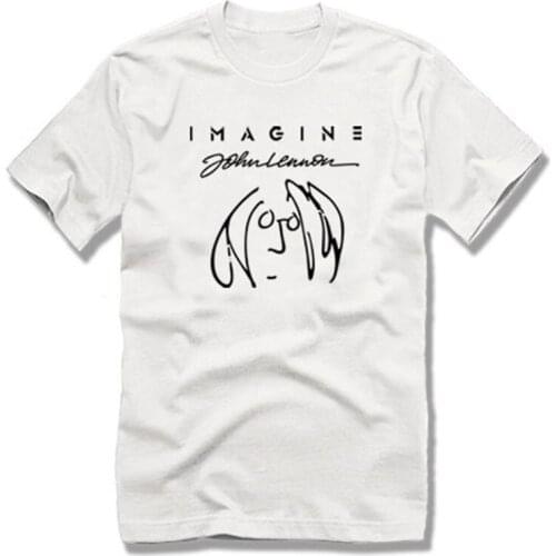 IMAGINE T Shirt Tee Tops Rock and Roll Short Sleeve Art Men Fashion Clothes Women Funny Kawaii Goth Art Party Tees Tops