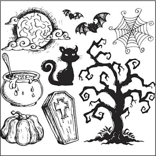 Happy Halloween Transparent Silicone Stamp Seal For DIY Scrapbooking Photo Album
