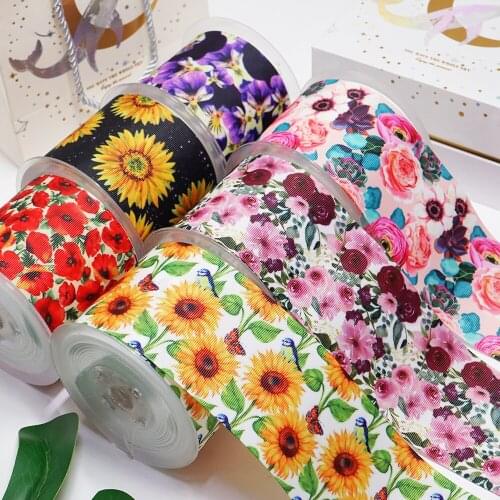 DIY Handmade Materials Printed Grosgrain Ribbon 50 Yard Per Size 51843