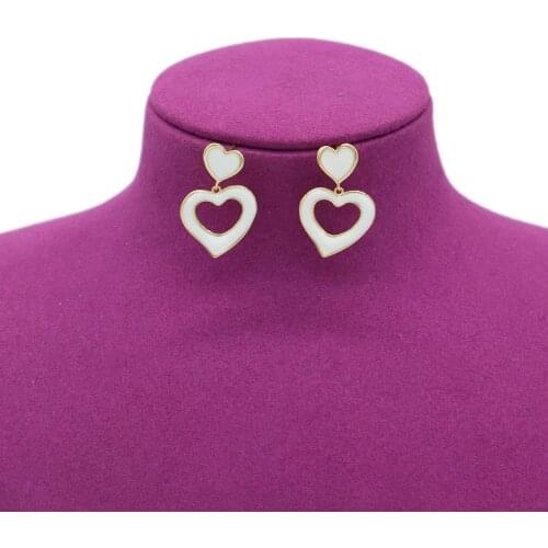 PINXUN Heart Earrings Southeast Asia Ethiopian 2020 New Fashion Jewelry Earing For Women Girls Birthday Gifts JLY6