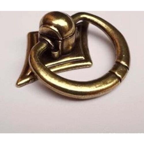 Shaky drop ring Knob bronze drawer kitchen cabinet knob pull antique brass dresser bedside table furniture door handles knobs