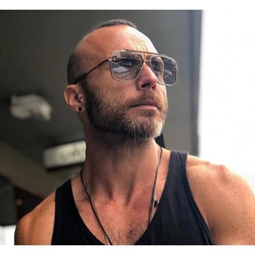 AOZE 2021 Fashion Classic Mach Six Style Gradient Sunglasses Cool Men Vintage Brand Design Sun Glasses Oculos De Sol 17302