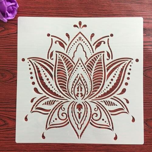 9 Style 30*30cm Mandala Geometry DIY Layering Stencils Wall Painting Scrapbook Coloring Embossing Album Decorative Template
