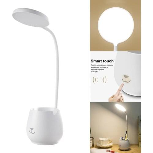 USB Touch Desk Lamp Night Light Stepless Dimming Eye Protection Learning Multi-Function Bracket Pen Holder