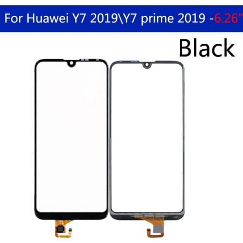 10Pcs\lot 6.26" For Huawei Y7 2019 Touch Screen Digitizer Sensor Front Glass Panel For Y7 Prime 2019 DUB-LX1 DUB-LX3 Touchscreen