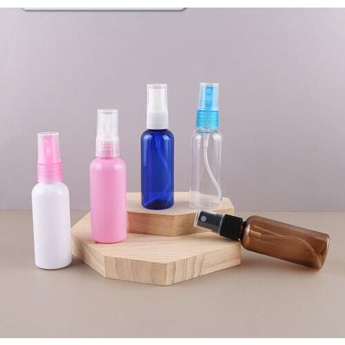 100pcs 50ml mist spray pump travel PET bottle for cosmetic packaging,1.7 oz plastic empty bottles for liquid medicine 50cc