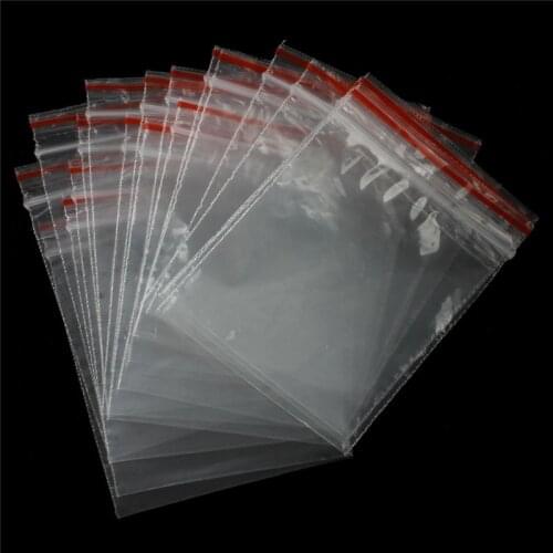 100 Pcs Sachet Pochette Transparent En Plastique Fermeture Bag Pochon Pression 5X7cm
