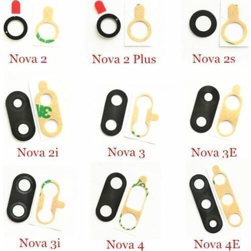 100x Original Rear Back Camera Glass Lens with Stickers For HUAWEI Nova 2 2S 2 Plus 2i Nova 3 3E 3i Nova 4 4E