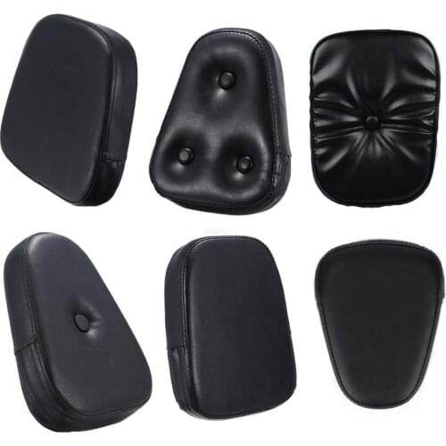 1pcs Motorcycle Universal Black Synthetic Leather Sissy Bar Backrest Cushion Pad For Honda Yamaha Suzuki Kawasaki Harley Ducati