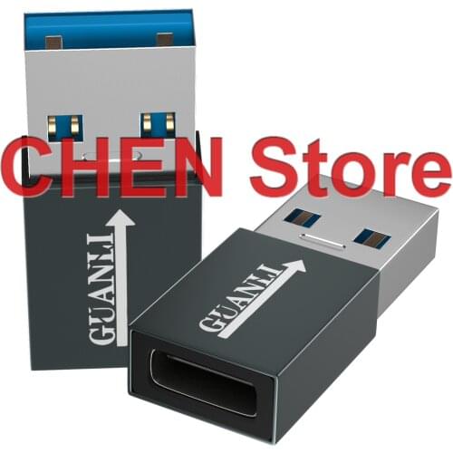 2pcs Type-C To USB 3.0A Adapter Typc-c Converter Compact Portable Charging Use C-type Data Cable