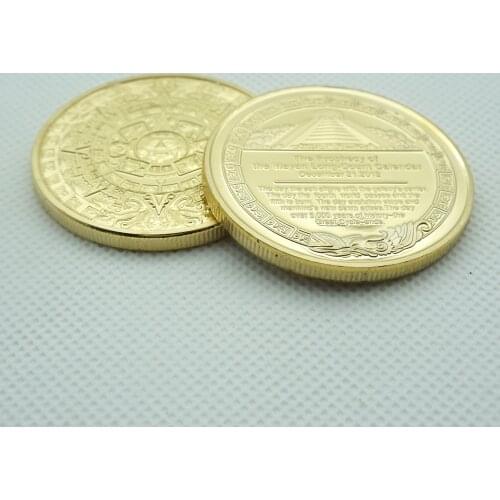 5pcs/lot Populer Maya Rriginal Coins Mayan Civilization Maya Collection Metal Coins High Quality