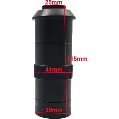 8-100X CCD CMOS Industry Video Microscope Camera Adjustable Zoom C mount Lens Glass Magnification Eyepiece For VGA HDMI USB