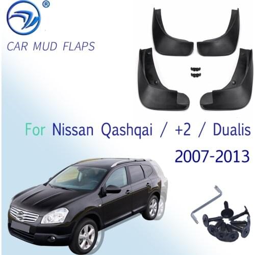 Car Mud Flaps For Nissan Qashqai / +2 / Dualis 2007-2013 J10 Splash Guards Mud Flap Mudguards Fender 2008 2009 2010 2011 2012