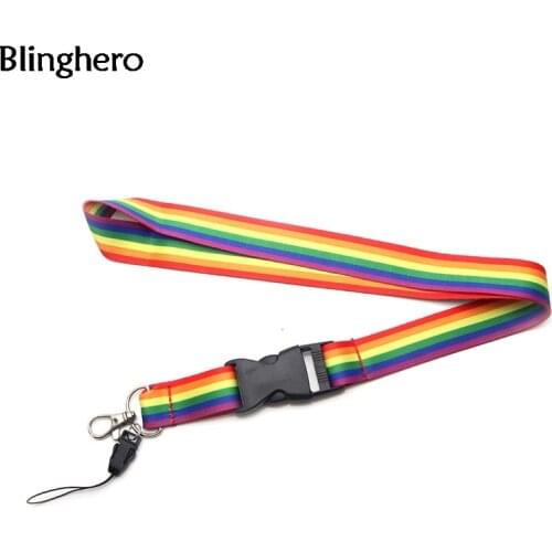 Blinghero Phone Neck Straps Rainbow Color Print Lanyard for keys Camera Security Badges ID Badge Phone Holder Hang Rope BH0601