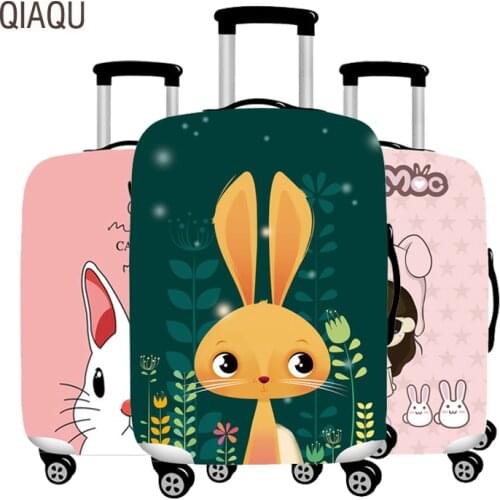 QIAQU Thicker Cartoon Travel Suitcase Protective Cover Luggage Case Elastic Luggage Dust Cover Apply to 18''-32'' Suitcase